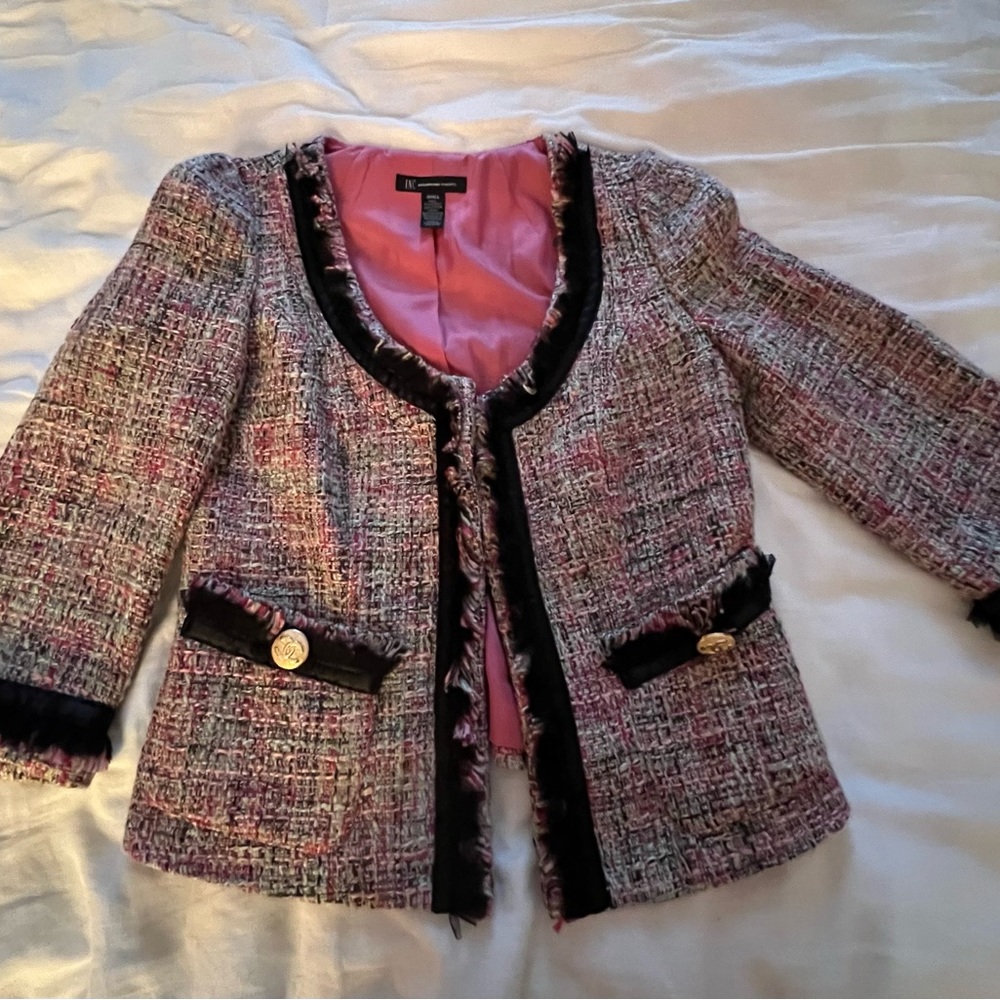 Tweed Jacket with Chanel buttons. Size Small.